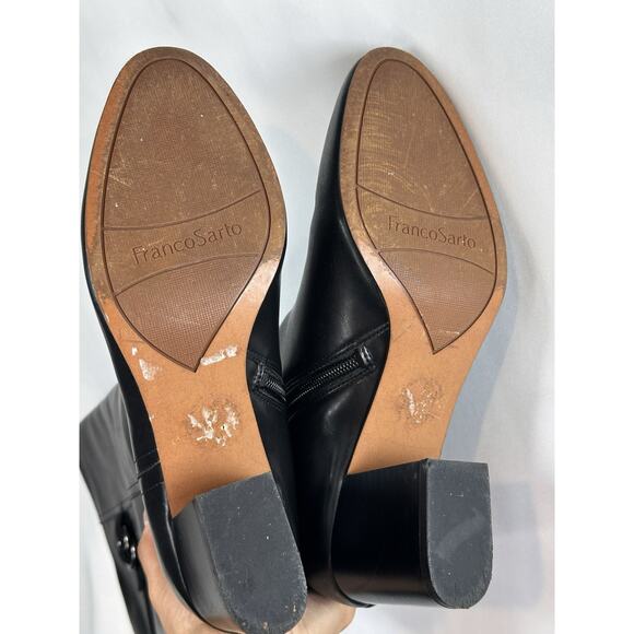 Franco Sarto Oxley Women's Black Tall Block Heel Boots 9.5 - Picture 6 of 7